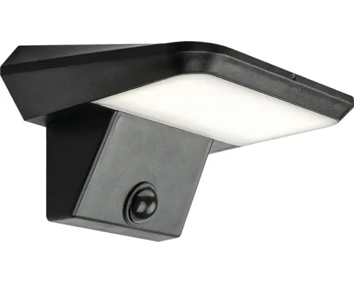 Lampă solară cu LED Rabalux Quesa 460 lumeni 4000K, senzor de mișcare, plastic negru buc