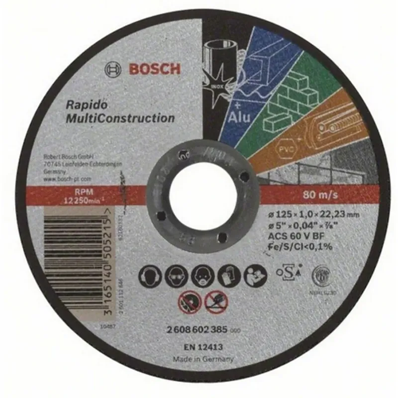 Disc debitare, Bosch Rapido Multi Construction, 125 x 22.23 x 1 mm buc