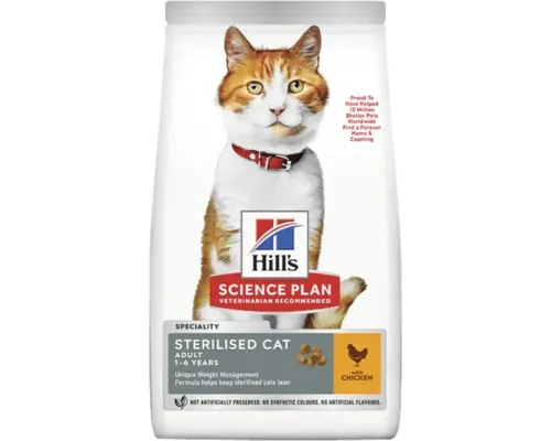 Hrană uscată pentru pisici Hill's SP Feline Adult Sterilised cu pui 1,5 kg buc