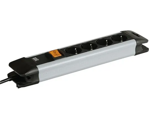 Prelungitor electric Bachmann Connectus 4 prize 2m 3680W gri, cu întrerupător buc