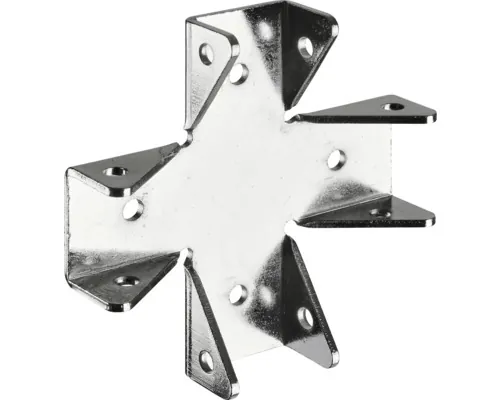 Conector de corp în formă X pentru 18-19mm Hettich, zincat pac