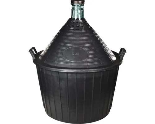 Damigeană cu dop și coș plastic 54 l buc