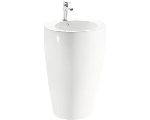 Lavoar freestanding rotund P2066 Ø50 cm alb lucios buc