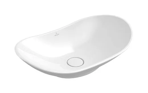 Lavoar pe blat, Villeroy&Boch, My Nature, ceramica, alb lucios, 61x36x15cm