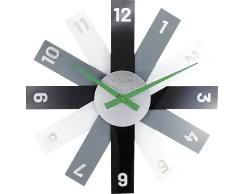 Ceas perete NeXtime Plexi alb/negru Ø 40 cm buc
