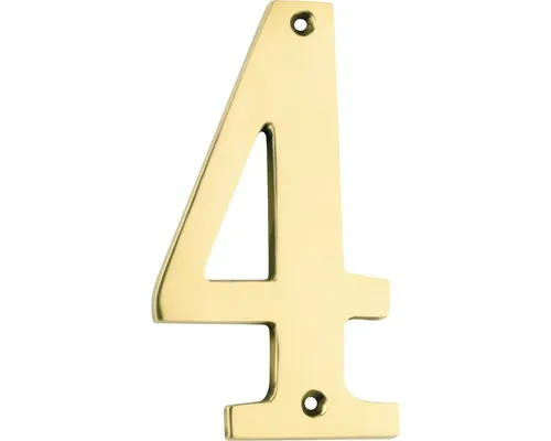 Număr casă „4” pentru poartă/ușă, material alamă buc