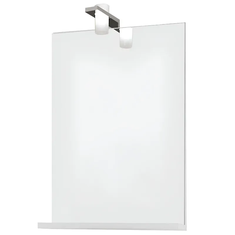 Oglinda baie, Savini Due 6602, cu iluminare, 52 x 69 cm, dreptunghiulara, 1 etajera buc