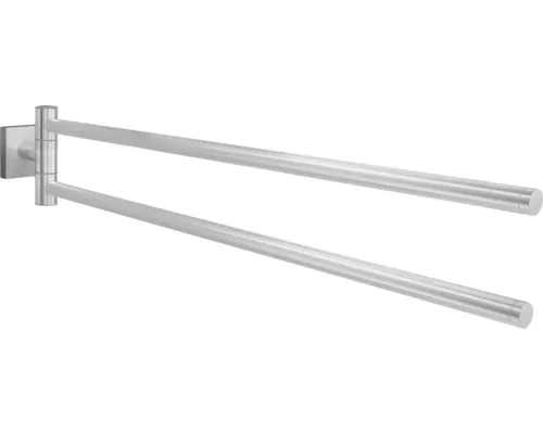 Suport prosop baie REIKA SAGA, mobil, cu 2 brațe, inox periat buc