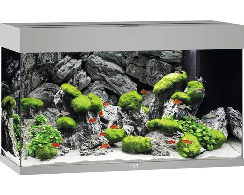 Acvariu Juwel Rio 125 cu iluminare LED, pompă, filtru, încălzitor, fără dulap inferior gri buc