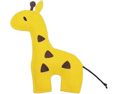 Jucărie pisici Beeztees Dschungel Cody girafă cu iarba mâței 13x10x1,5 cm buc