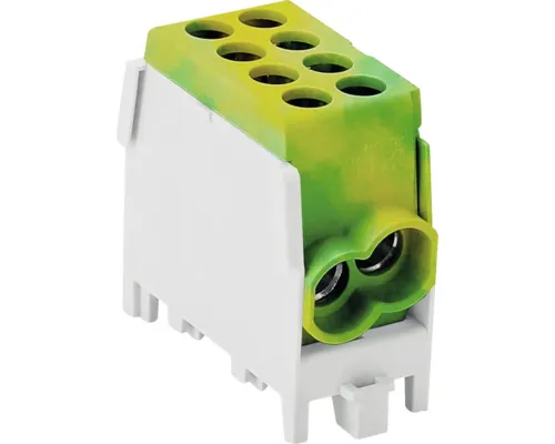 Bloc distribuitor Elvon monofazat 100A galben/verde buc