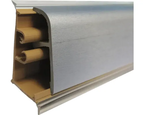 Plintă antistrop PVC perntru blat bucătărie 3000x24x20 aluminiu buc
