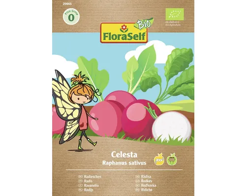 Semințe legume Floraself Bio Floralie Gardening with kids ridichi Celesta pe bandă buc