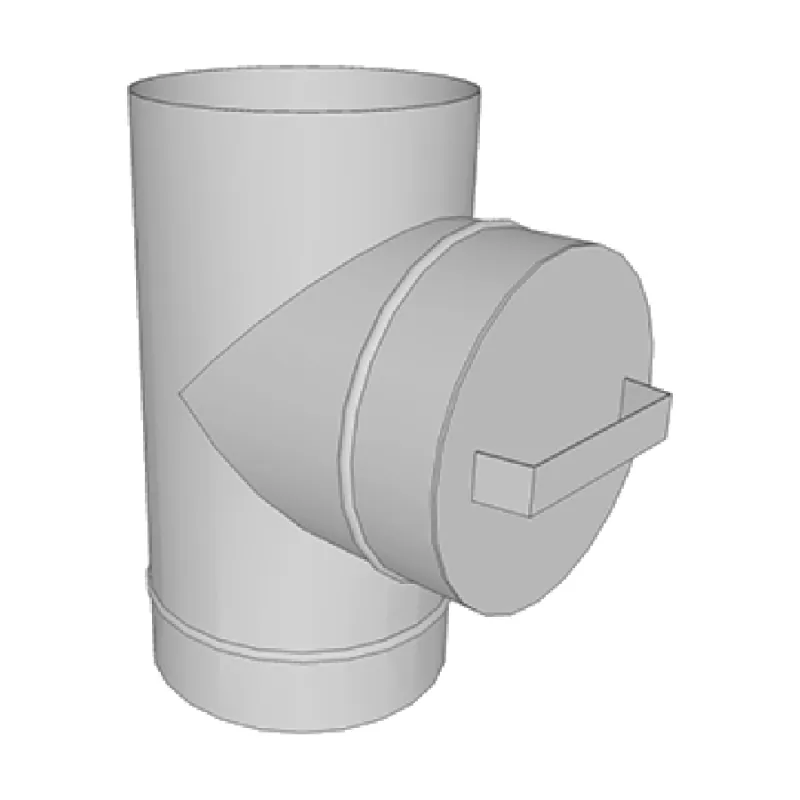 Gura vizitare D, inox, pentru cos de fum neizolat, Niko, FI, D.250mm