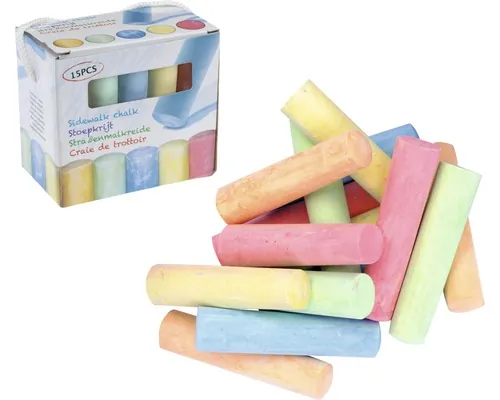 Set cretă colorată, 15 buc.