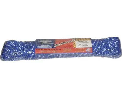 Cordelină polipropilenă împletită Ø4mm x 25m albastră buc