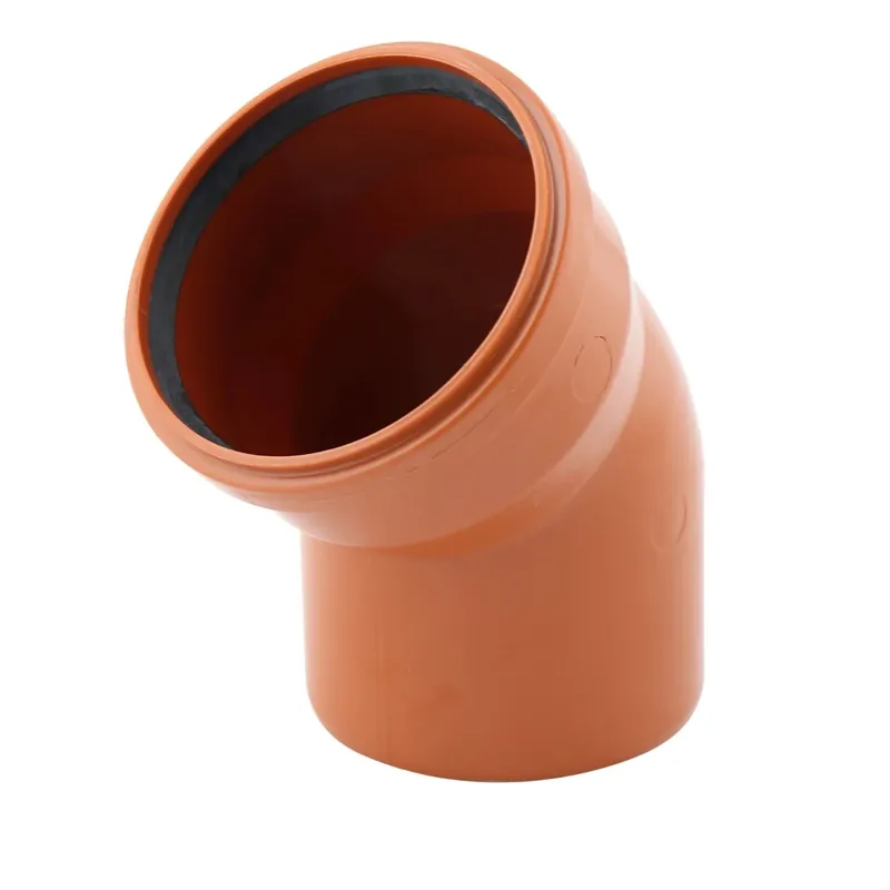 Cot PVC, cu inel, D 125 mm, 45 grade, portocaliu buc