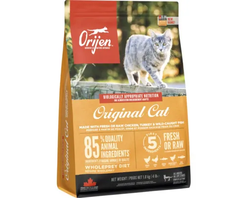 Hrană uscată pentru pisici ORIJEN Original Cat cu pui, curcan și pește fără cereale 1,8 kg buc