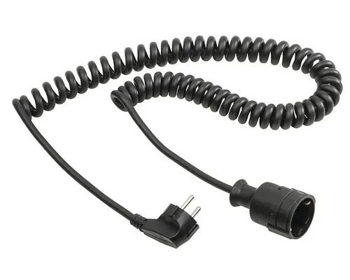 Prelungitor electric extensibil 4m 3600W negru, tip spirală buc