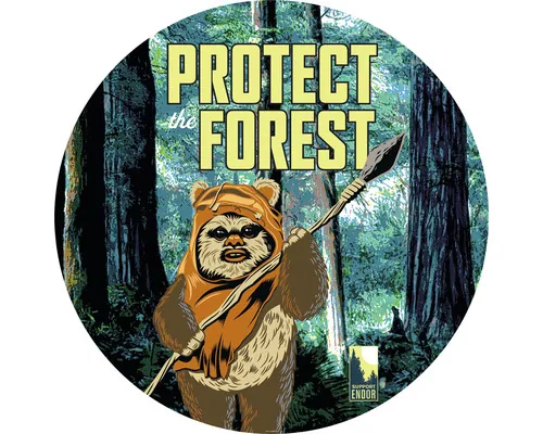 Fototapet rotund autoadeziv Komar DD1-015 Star Wars Protect the Forest Ø 125 cm buc