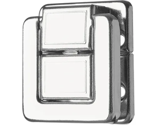 Închizătoare cu clapetă Hettich 23x35 mm, pentru cutii de lemn, oțel nichelat, pachet 10 bucăți pac
