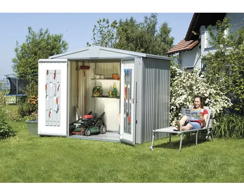 Magazie grădină Biohort Europa 4 metal 244x228 cm argintiu metalizat buc