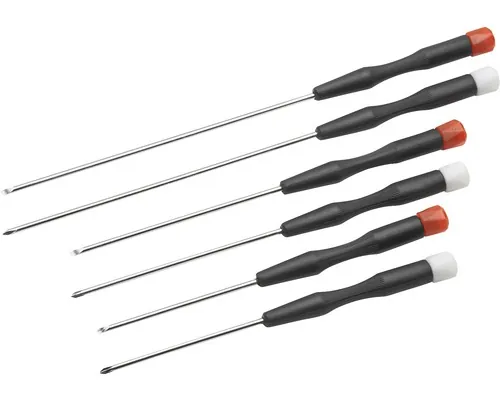 Șurubelnițe drepte și cruce Meister pentru electrice și electronice set 6 piese buc