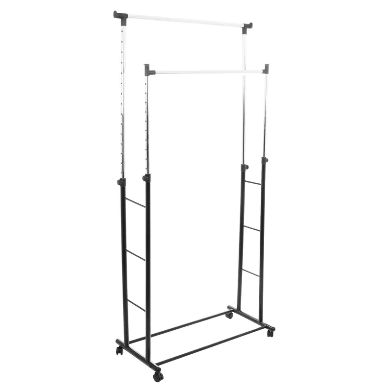 Suport / stander haine ST25168 cu doua bare umerase, metal, 91.5 x 44 x 113 / 200 cm buc