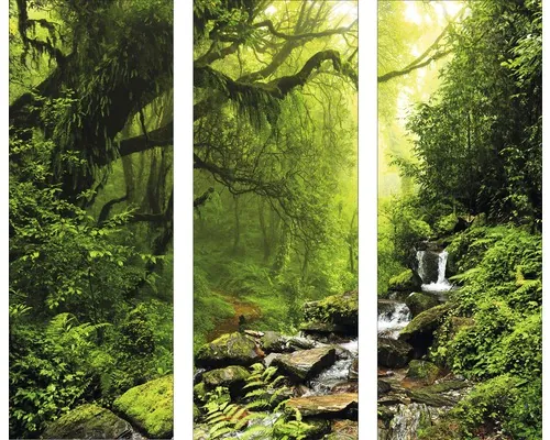 Tablou sticlă Pure Living Fairy Tale Forest 3 x 30x80 cm buc