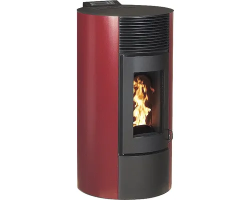 Șemineu pe peleți Interstoves Paola 11,4 kW bordeaux, aprindere electrică, 103x53x53 cm buc