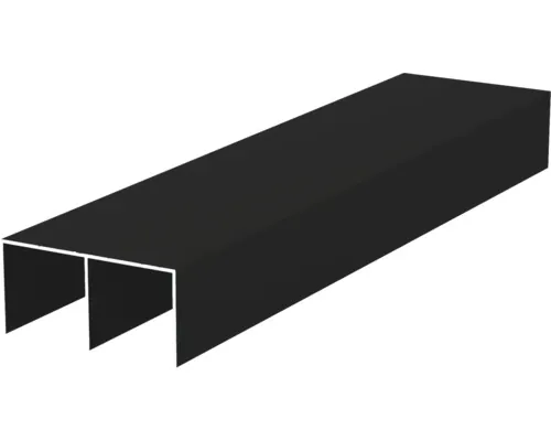 Șină pentru uși glisante superioară Häfele ÄDOOR EASY, grosime ușă 18mm, 83x2000x40mm (lXLxH), aluminiu negru buc