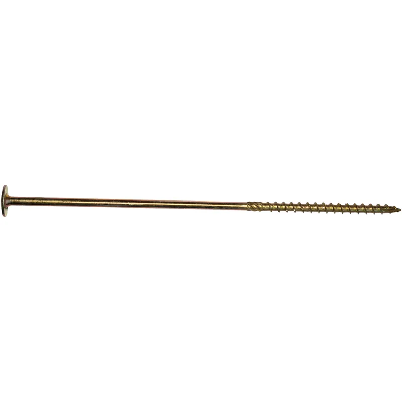 Surub dulgherie cap plat, otel zincat galben, TX40, 8 x 300 mm