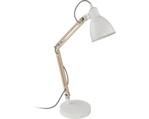 Lampă de birou Eglo Torona E14 max. 1x28W, alb/lemn natur buc