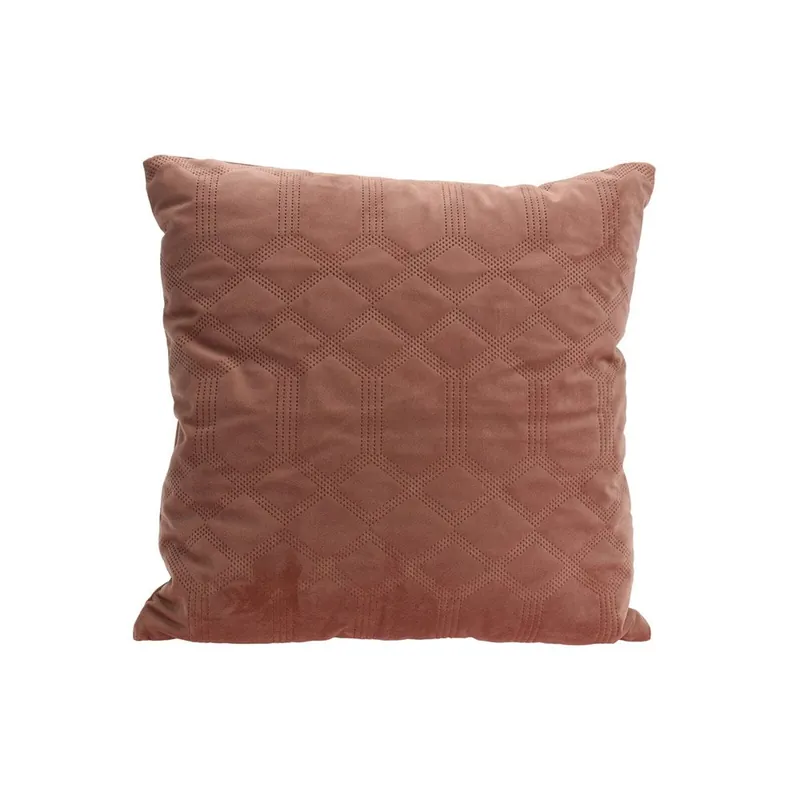 Perna decorativa Sophie, aspect de catifea, 45x45 cm, cu fermmoar, roz