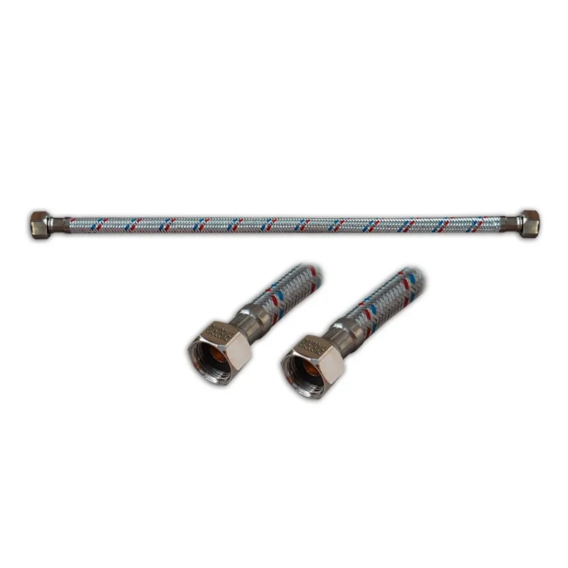 Racord flexibil apa, EPDM + tresa metalica, 3/8" - 3/8 ", L 600 mm buc