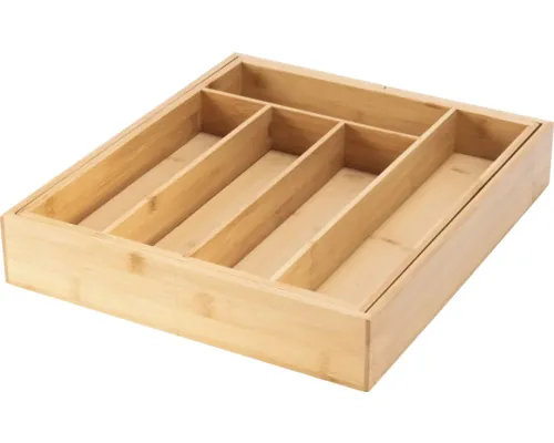Suport tacâmuri bambus extensibil, 5-7 compartimente buc