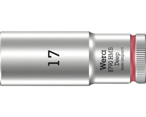 Cap cheie tubulară Wera 8790 C HMB Deep Hex-Plus 17mm, din oțel crom-vanadiu buc