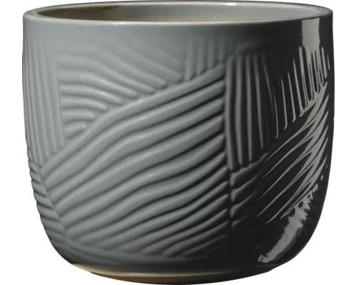 Mască ghiveci Soendgen Leon ceramică Ø 14 cm H 12 cm gri închis buc