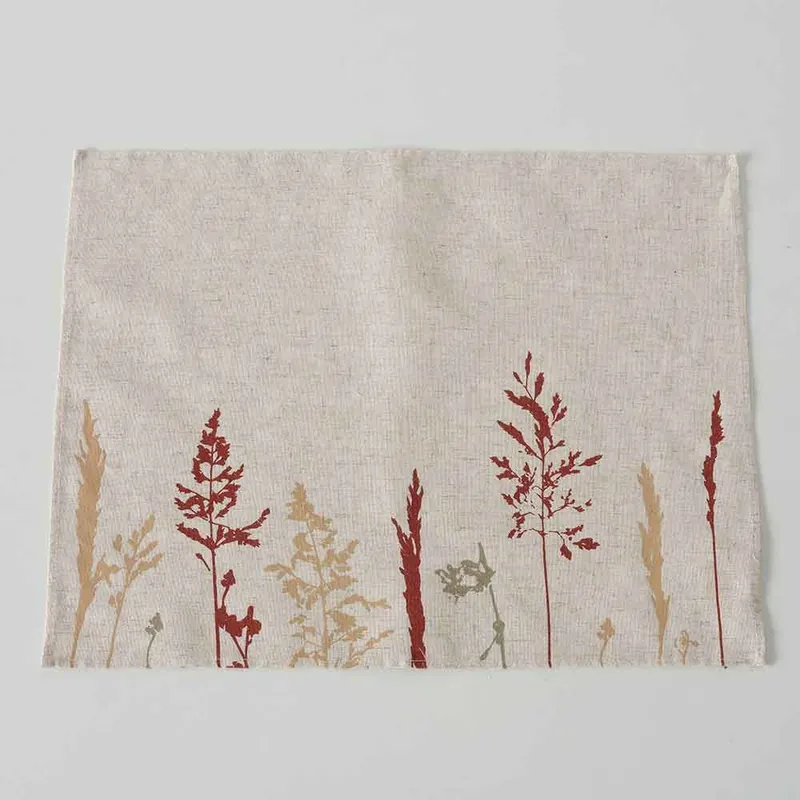 Placemat 45x35 cm, in, bej/maro/grena