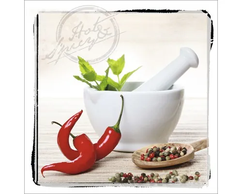 Tablou sticlă Pure Living Hot and Spicy III 30x30 cm buc