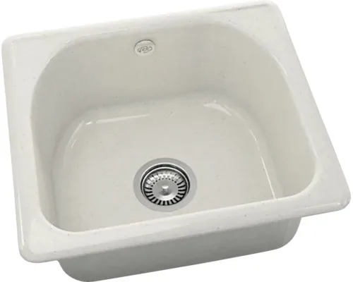 Chiuvetă bucătărie granixit 1 cuvă FAT Arctic 207 51x46x21 cm fără picurător alb buc