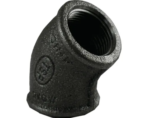 Cot fontă 45° 3/4" FI-FI negru buc