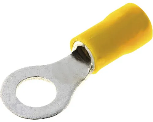 Papuci izolați Starke 6,0 mm² cu inel M6, 50 bucăți, culoare galbenă pac