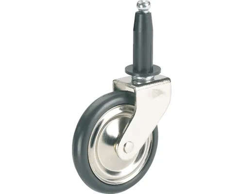 Roată pivotantă metalică & plastic Tarrox Ø50mm, cu bolț Ø10mm buc
