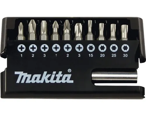 Set biți Makita D-30651 Torx/PH/PZ, 11 piese, incl. prelungitor buc