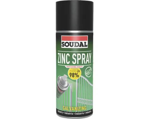 Spray cu zinc pentru galvanizat Soudal 400ml, mat buc