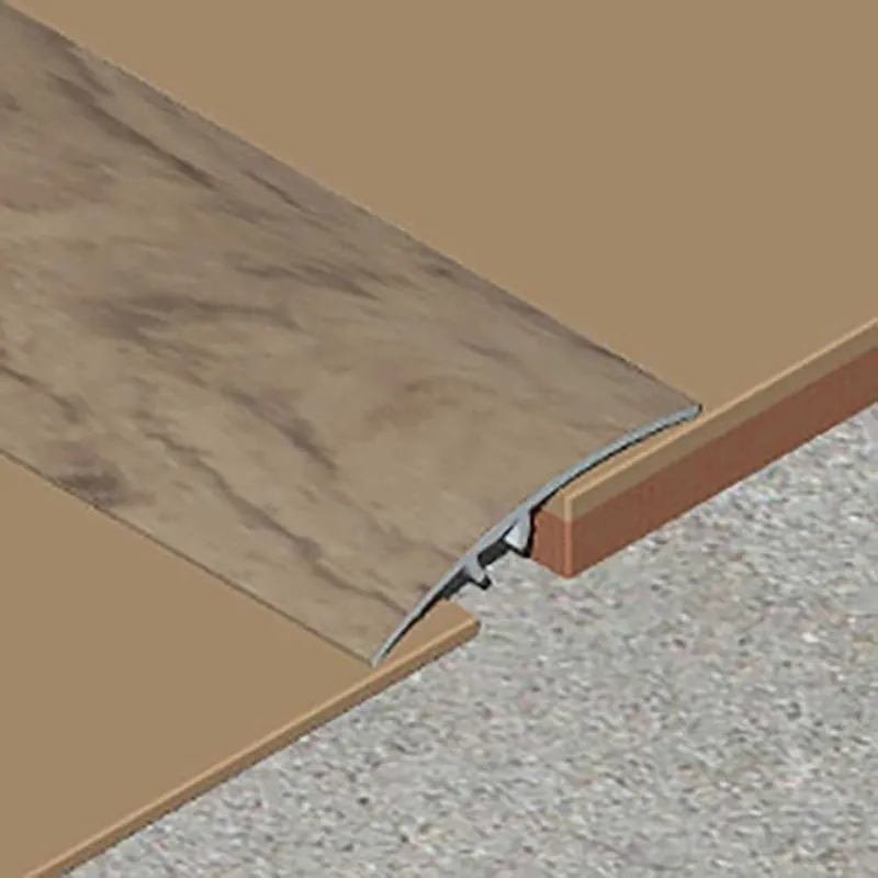 Trecere Lineco din aluminiu folio, suruburi ascunse, i 39 mm, l 2.7 m, stejar rustic