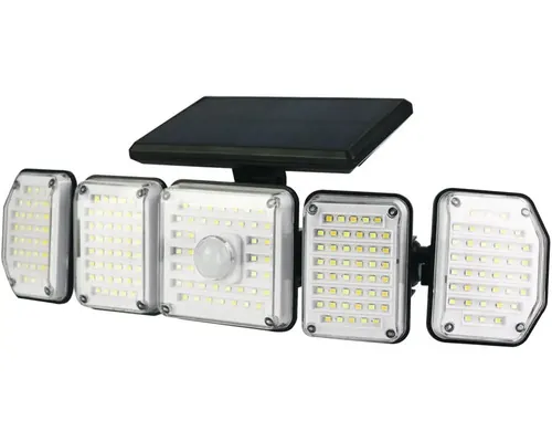 Lampă solară cu LED Entac 486 lumeni 3000-6400K, senzor de mișcare, plastic negru buc