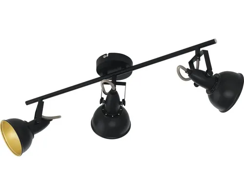 Șină spoturi Flair Alrakis E14 max. 3x28W, negru/auriu buc