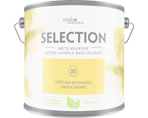 Vopsea mată premium fără conservanți StyleColor SELECTION nuanța 20 Lumina Savanei 2,5 l buc